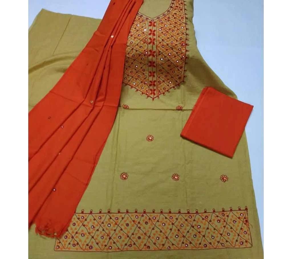 Unstitched Ary Hand work with Ambrodary Shalwar Kameez for Women-22