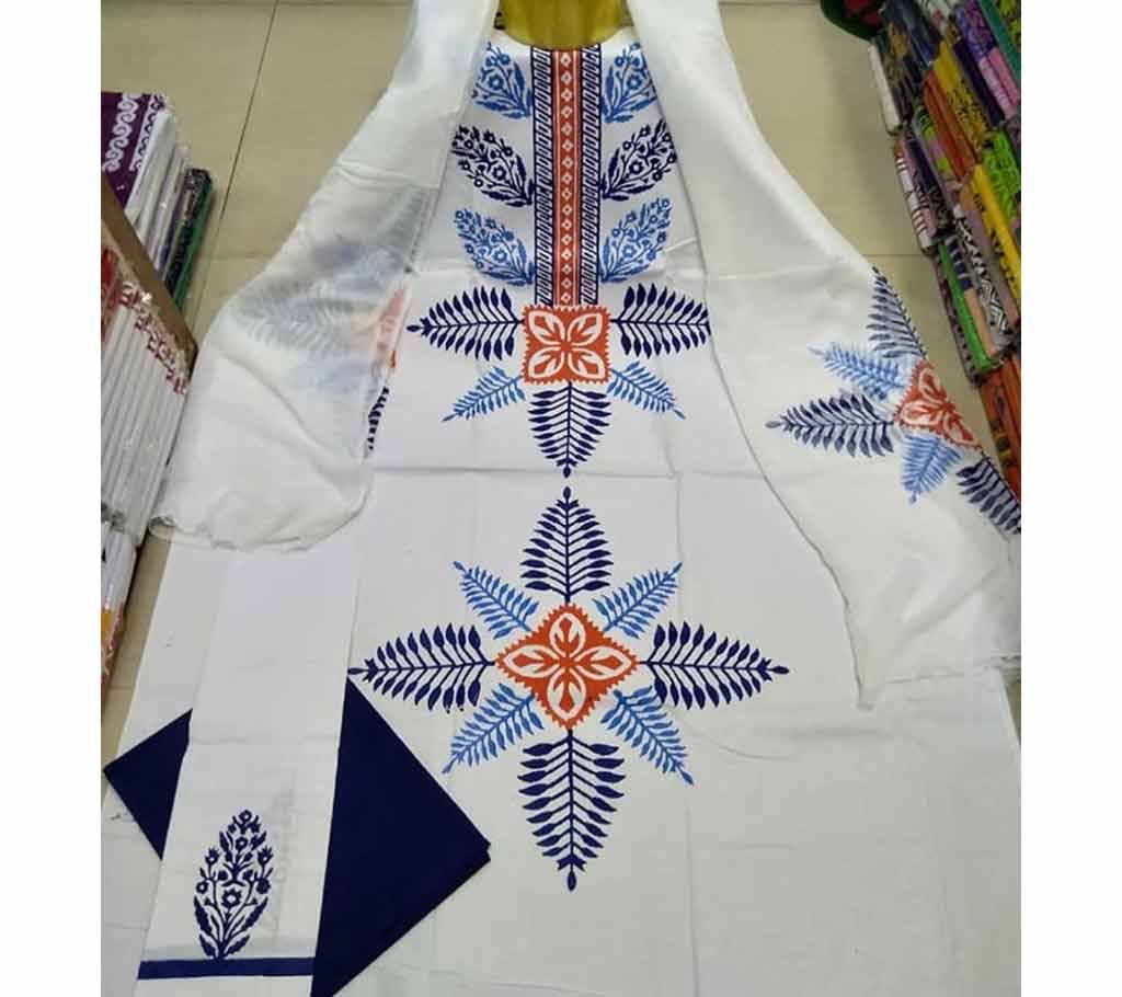 Rajdhani Voil Cotton Block Printed Shalwer Kameez for Women-20