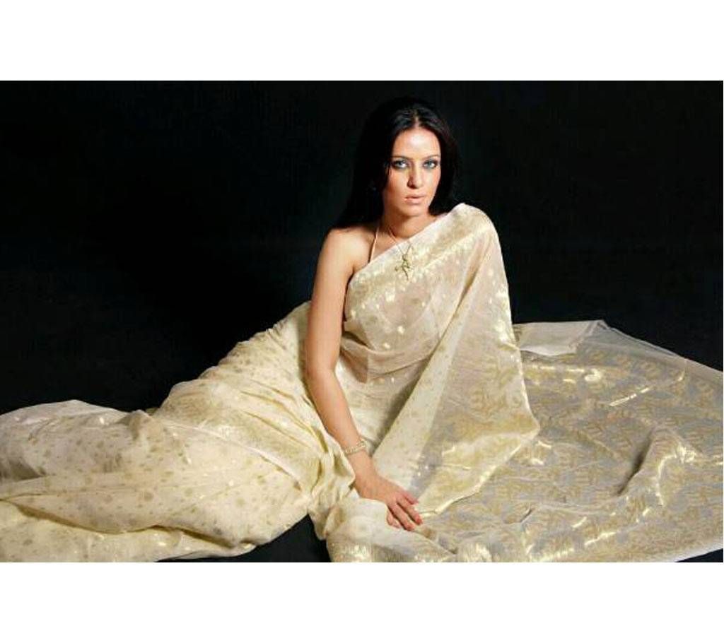 Cotton Jamdani Saree with blouse piece 