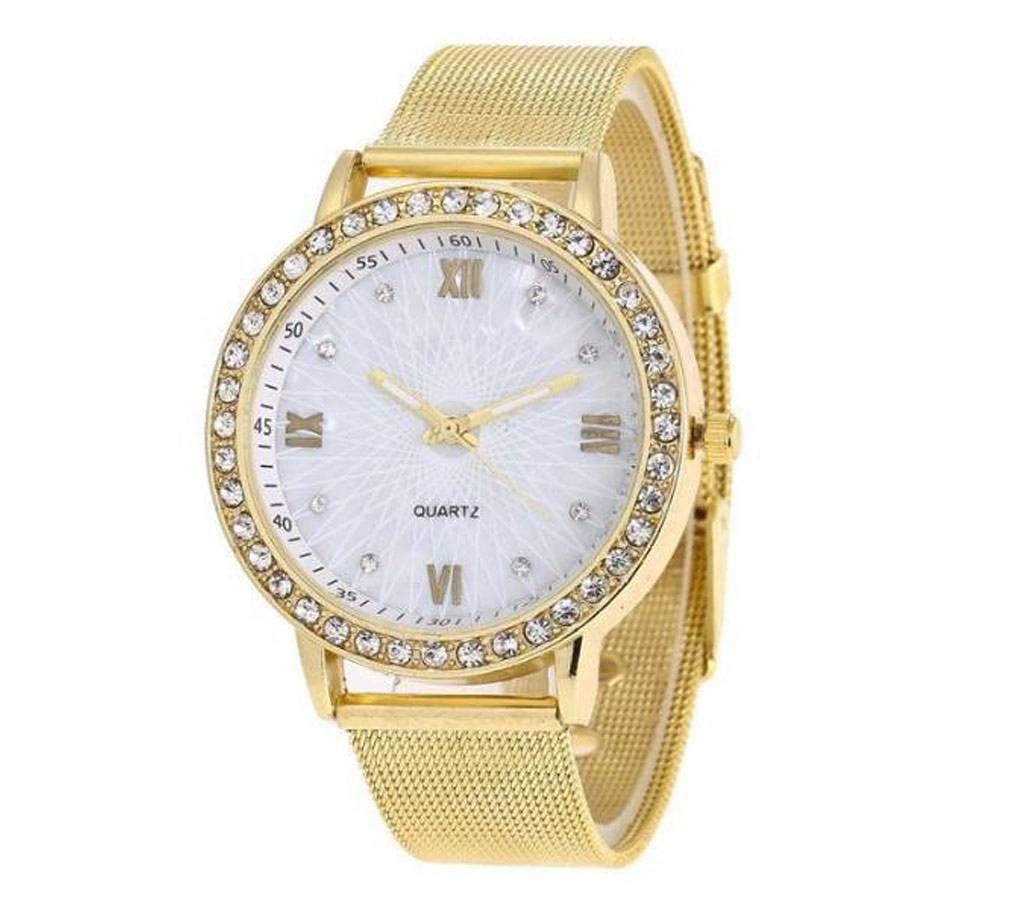 Golden Analogue Watch for Women