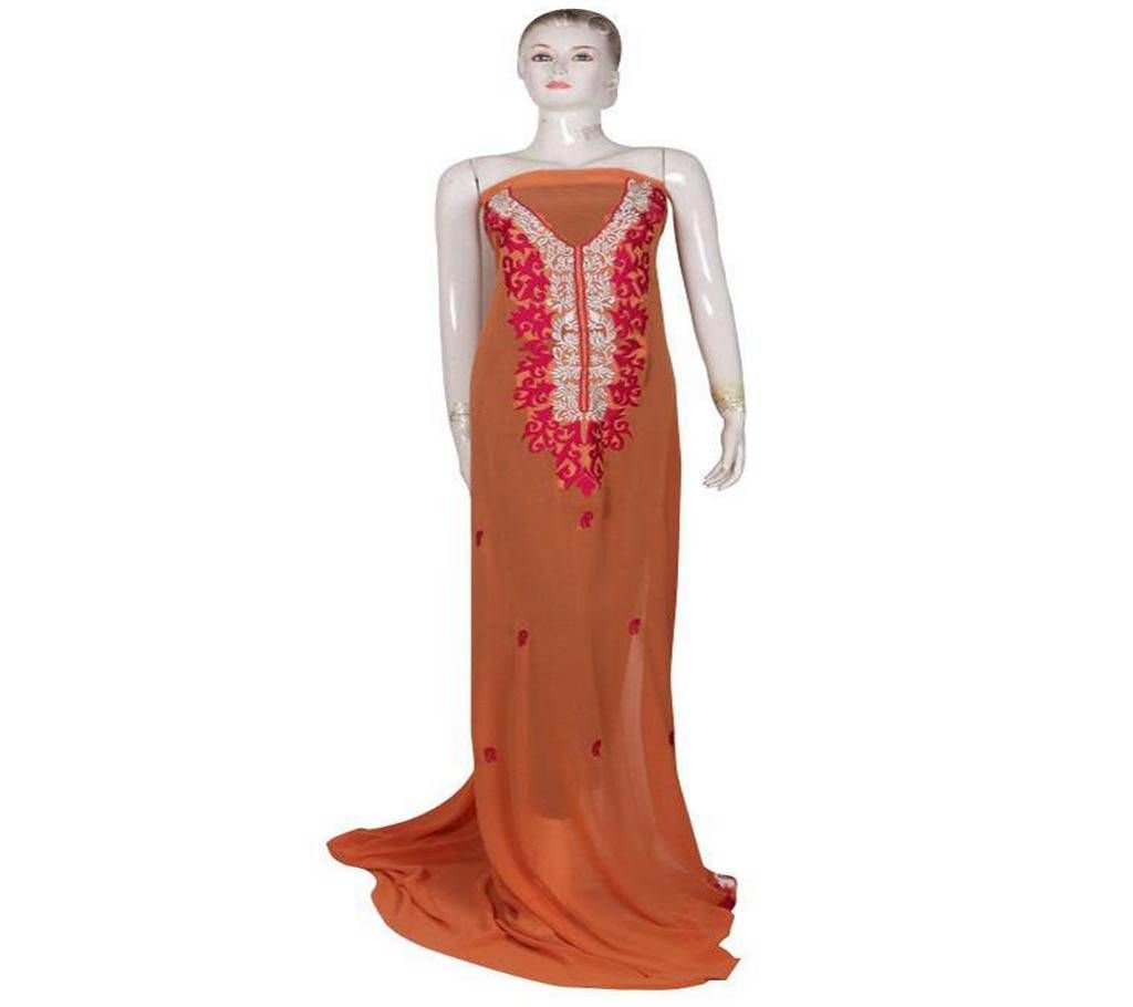 Unstitched Georgette Embroidery One Piece Kameez