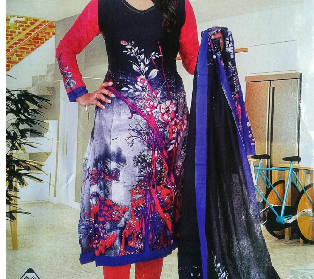 Satin lawn 3piece