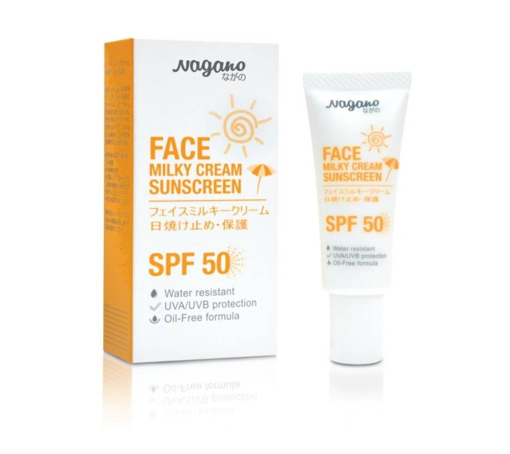 Nagano Face Milky Cream Sunscreen - 20mle (Japan) (Original) 