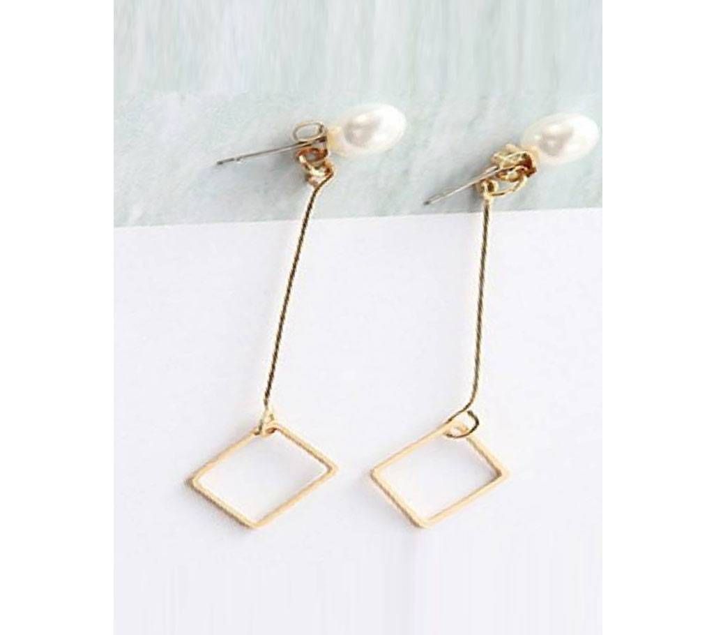 korean earrings Simple Temperament Geometry Drop Earrings Hollow geometry Alloy Strip Dangle Pendientes Earrings For Women Brinc