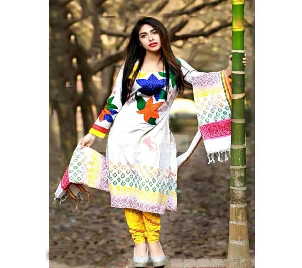 Embroidery Unstitched Cotton Salwar Kameez