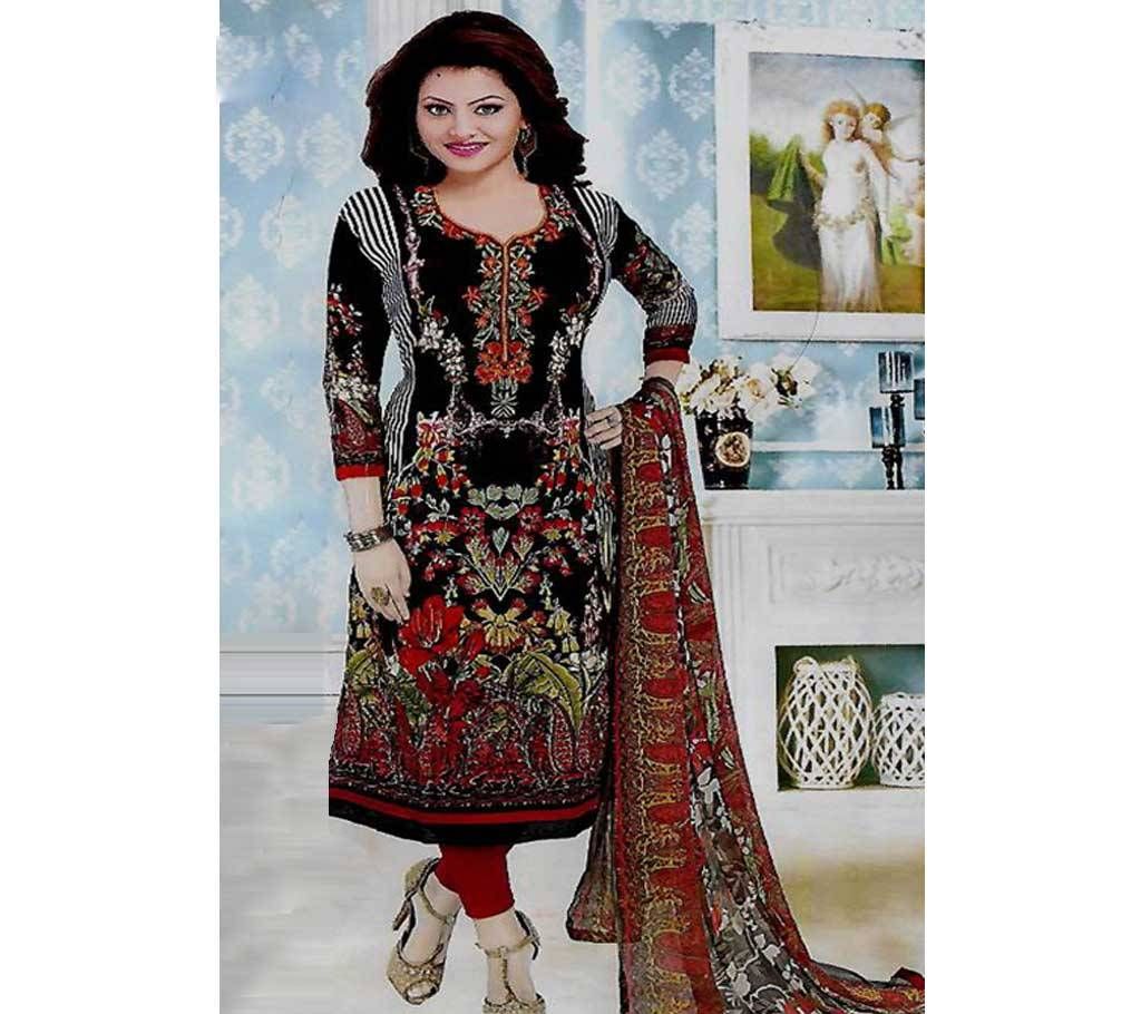 Sutton Printed Unstitched Three Piece