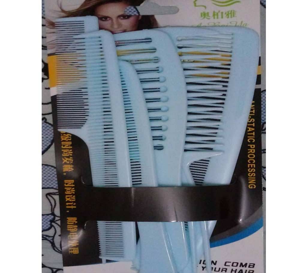  Blue Comb Set Of 6