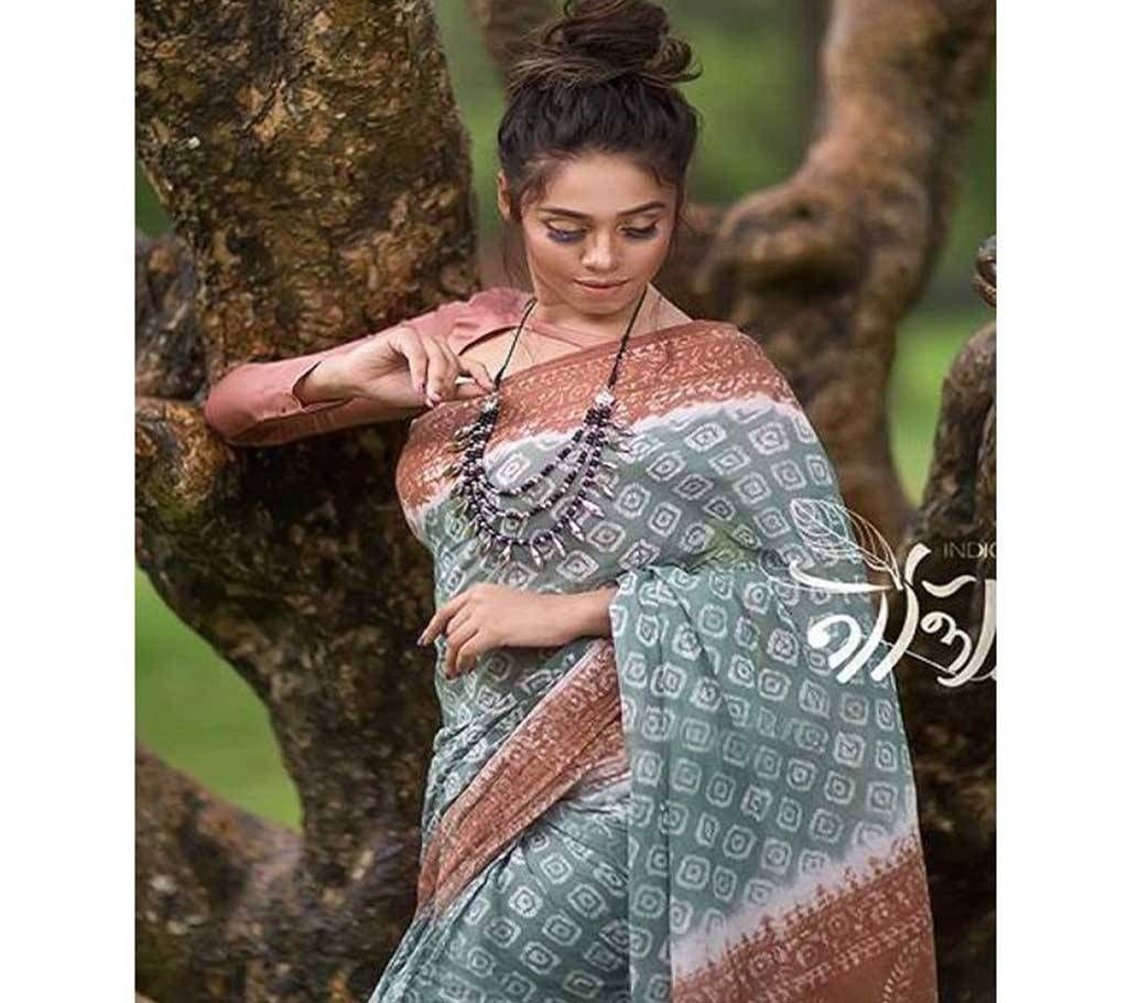 Half Silk And Cotton Sharee