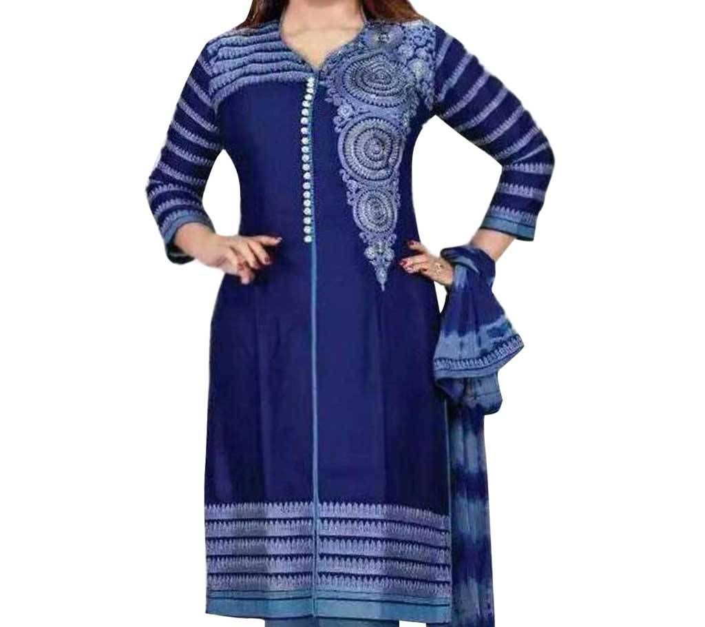 Unstiched block printed voyel cotton salwar kameez - Copy