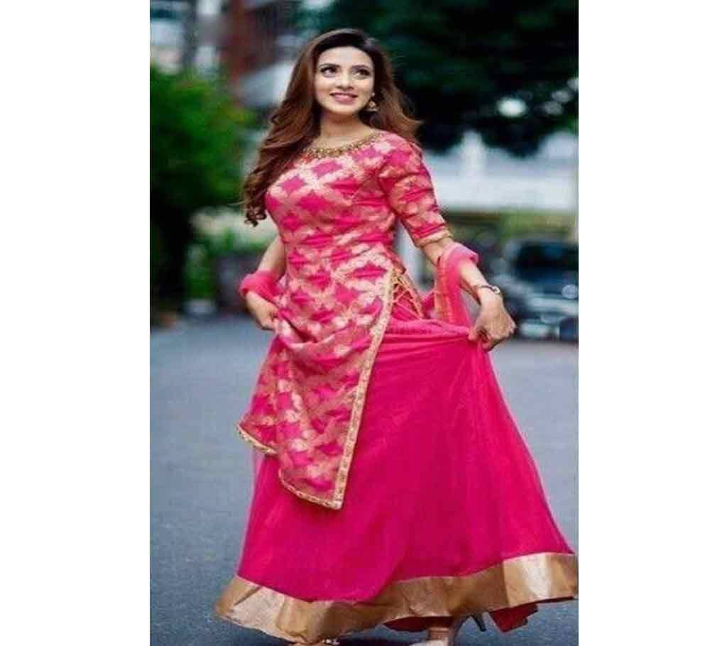  Georgette Ustitched Lehenga for Women