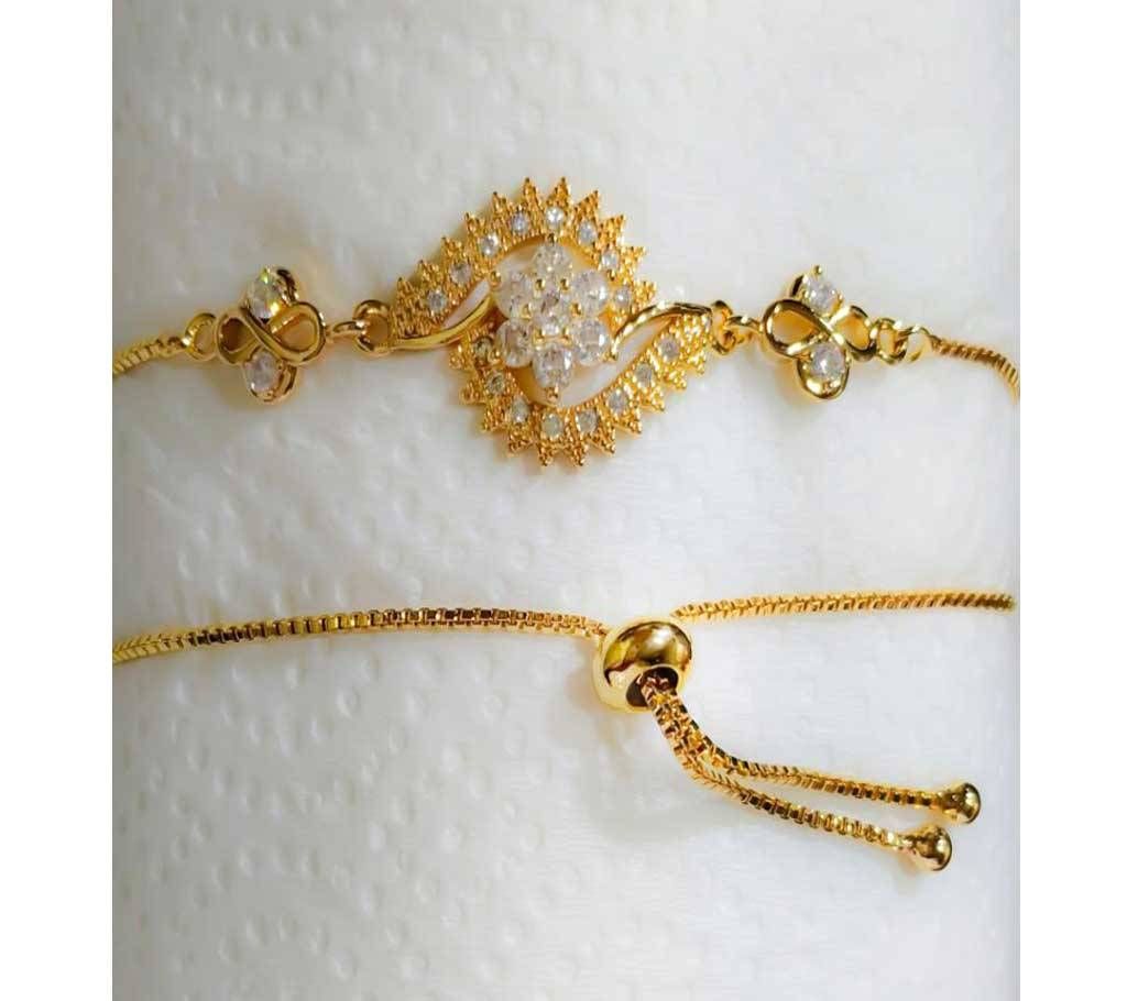 Gold Plated American A.D. stone Bracelet for women