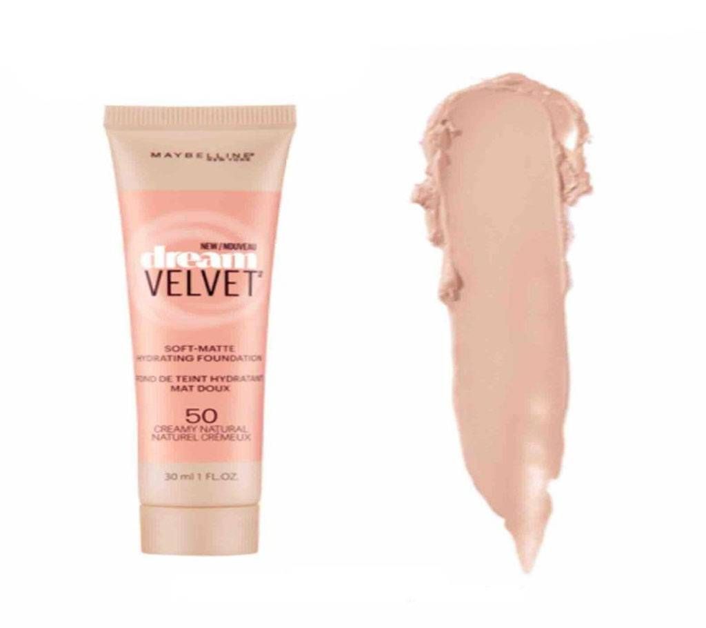 Maybelline Dream Velvet Soft-Matte Foundation-Creamy Natural 30 mL (USA)