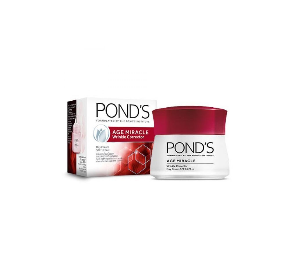 PONDS AGE MIRACLE Wrinkle Corrector Day Cream SPF 18 PA++ (Made in Thailand)