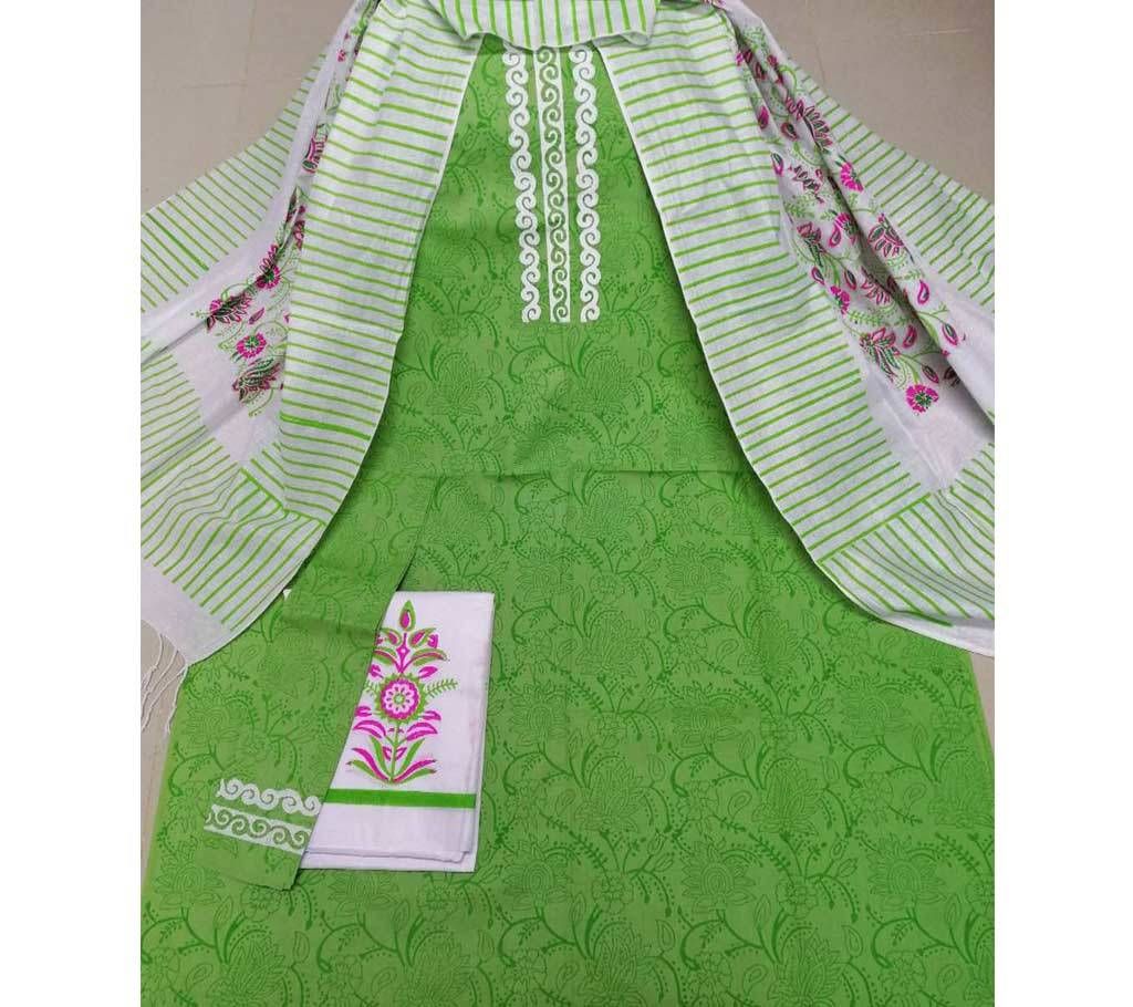 Deshi Block Cotton 3 Pcs