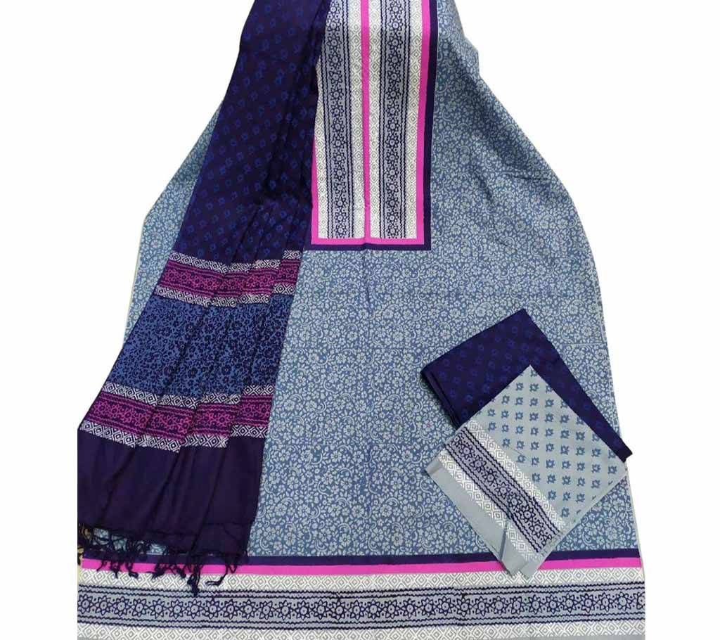 Unstitched Block Printed Cotton Salwar kameez st-31