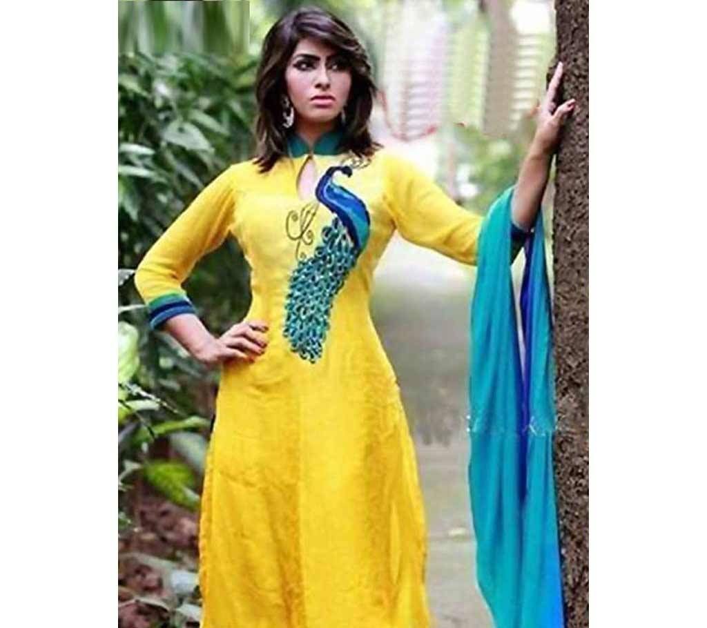 Unstitched Cotton Boutique Three Piece  