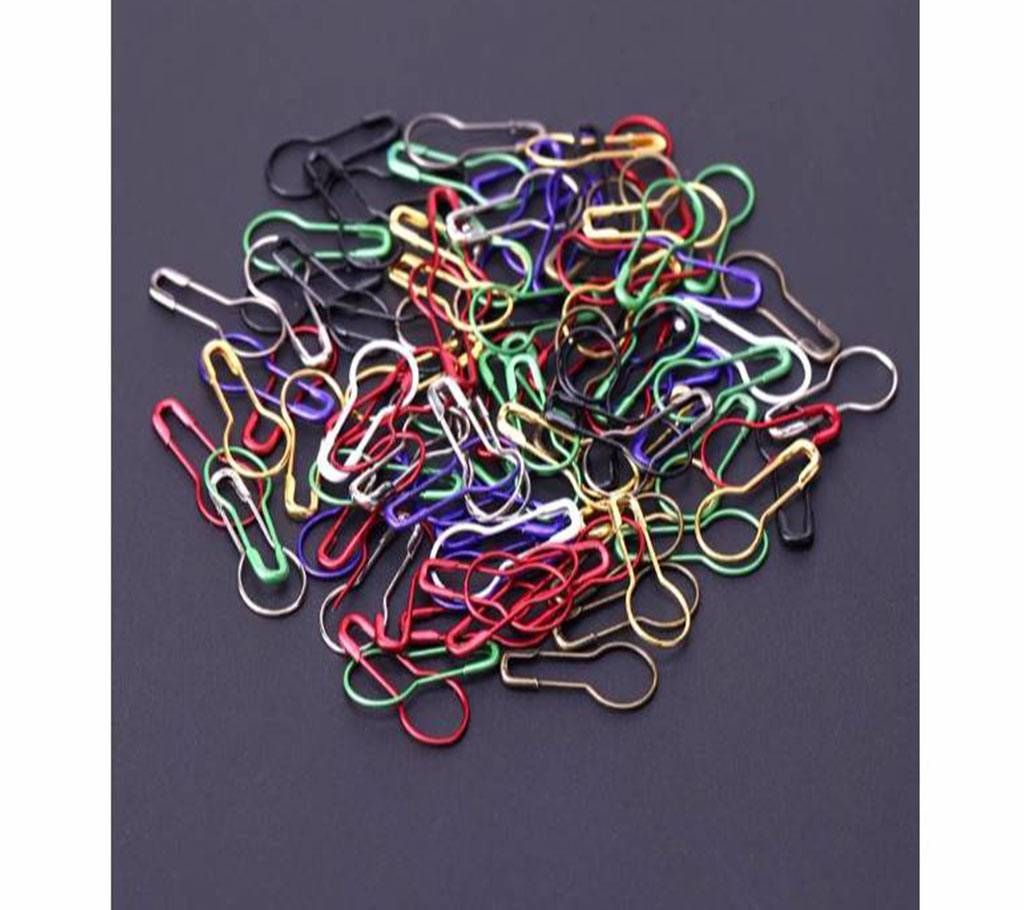 50pcs/pack Metal MultiColour Safety Pins