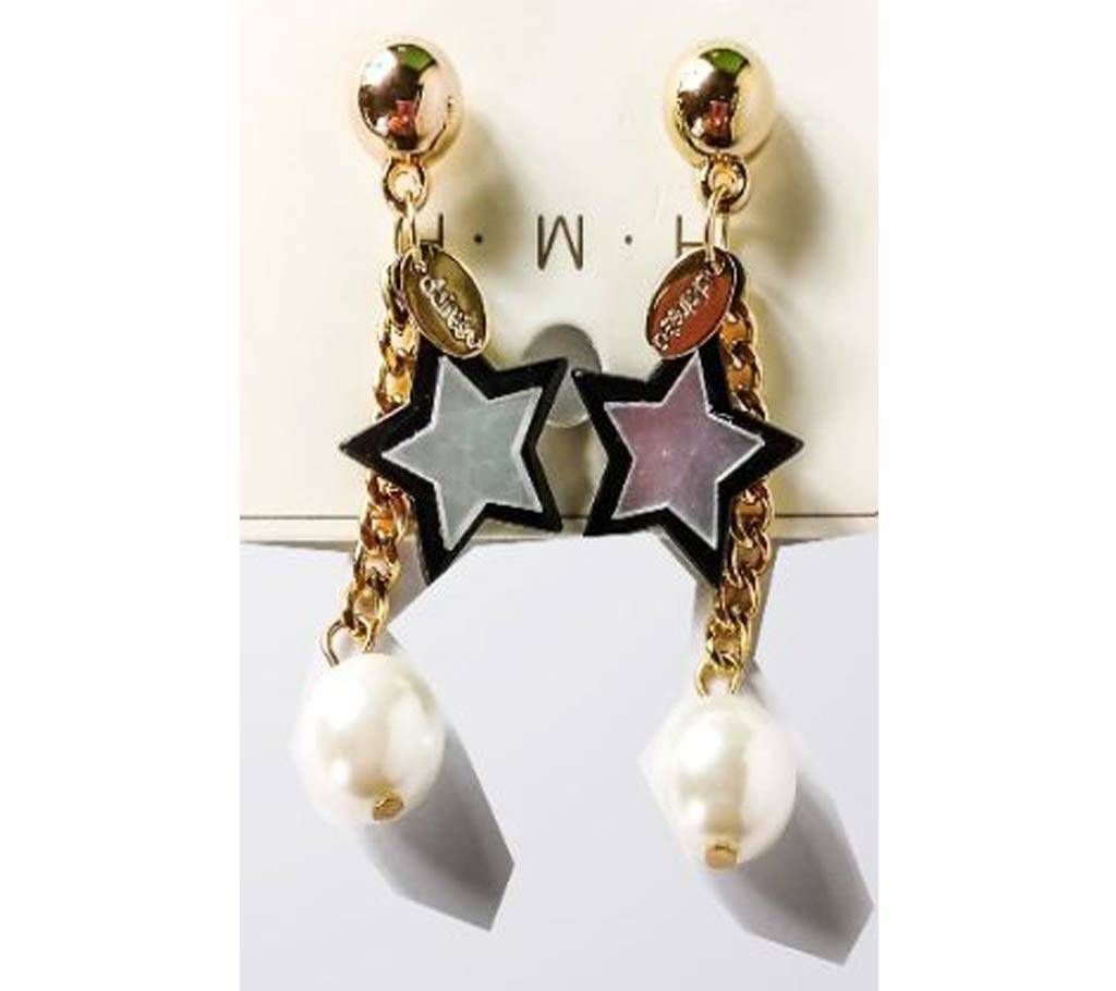 Golden Pearl Earrings for Women