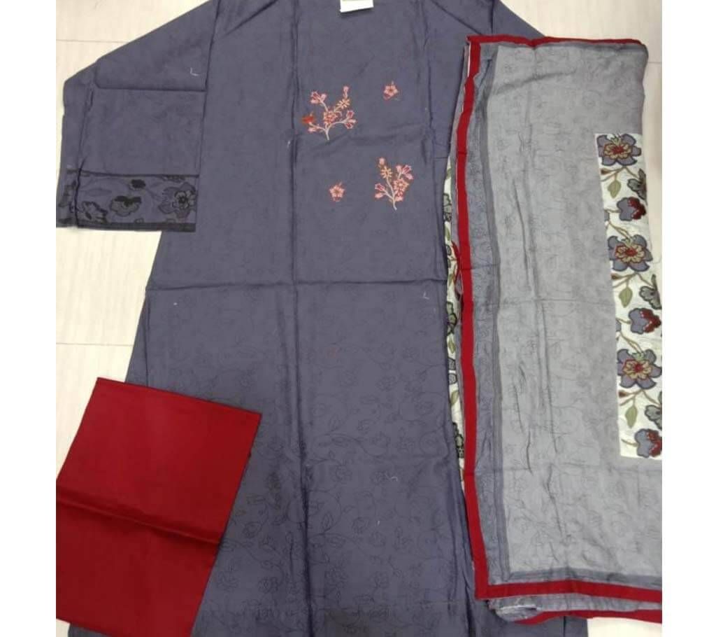 Semi Stitch 3Pcs - D.No-11-1794 - 001 - KST