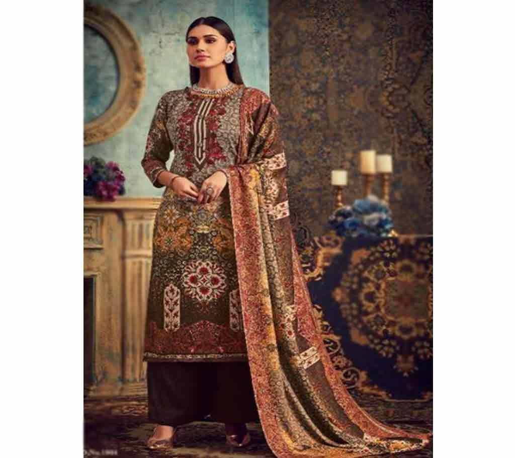 Unstiched Pashmina Jacquard Print 