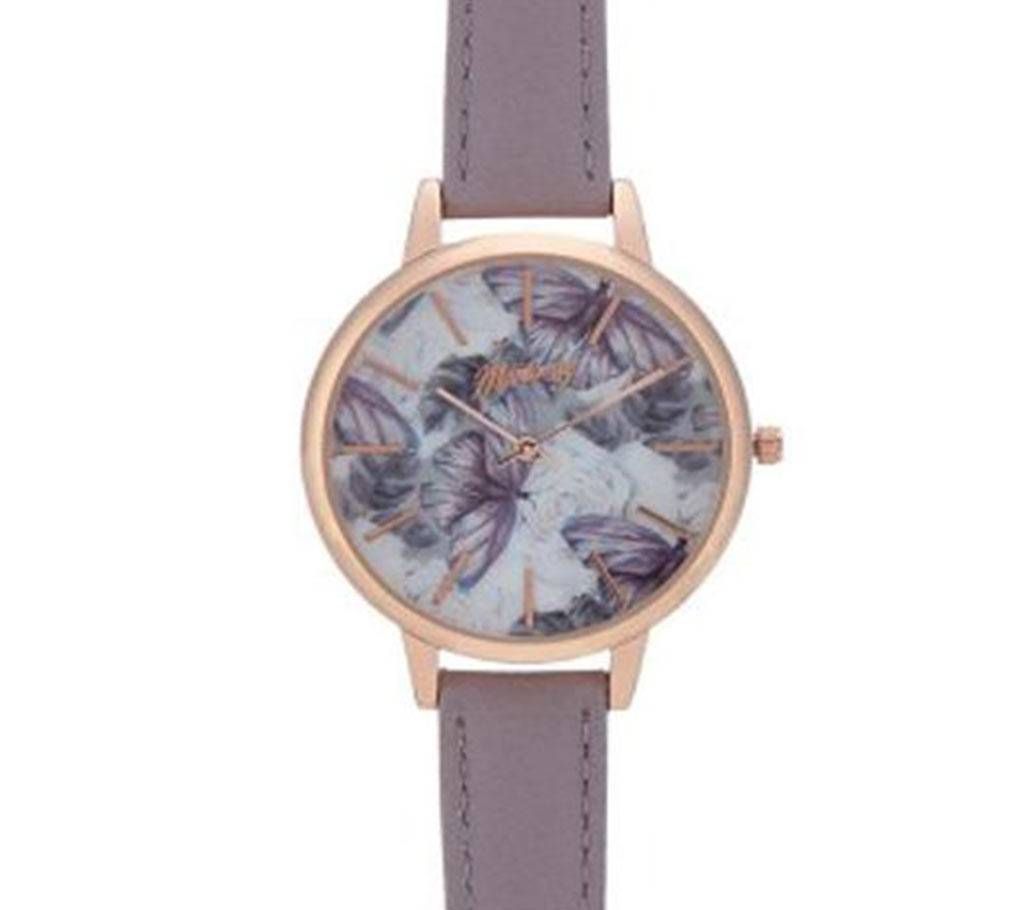 Mantaray (UK) - Womans Purple Butterfly Analogue Watch