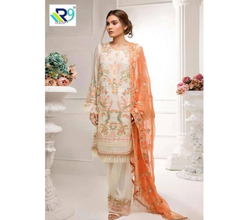 Unstitched Georgette 3Pcs R9  Humera Next Collection- D.No 2049 - GBS