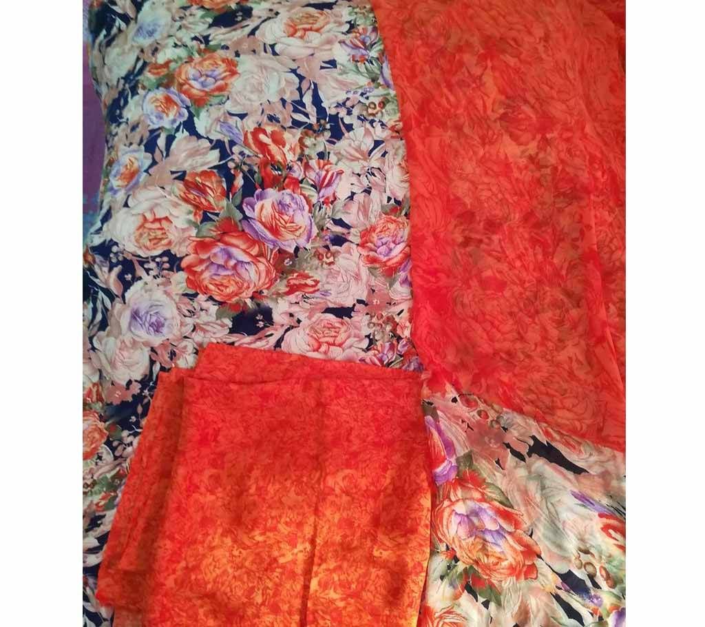 Unstitched Indian Rishika Silk 3Pcs