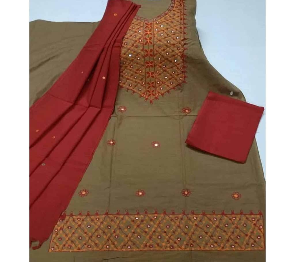 Unstitched Ary Hand work with Ambrodary Shalwar Kameez for Women-23