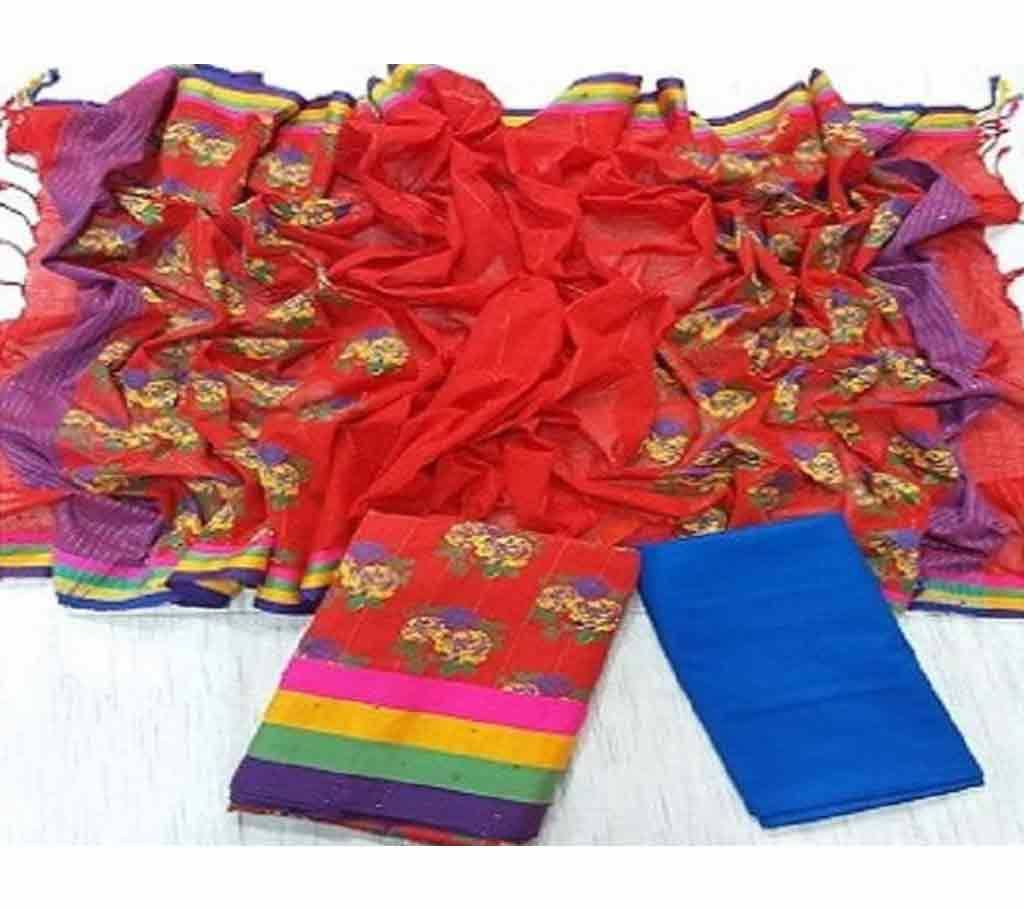 Handloom Tat Chomki Cotton Shalwar Kameez For women [3pcs]-5