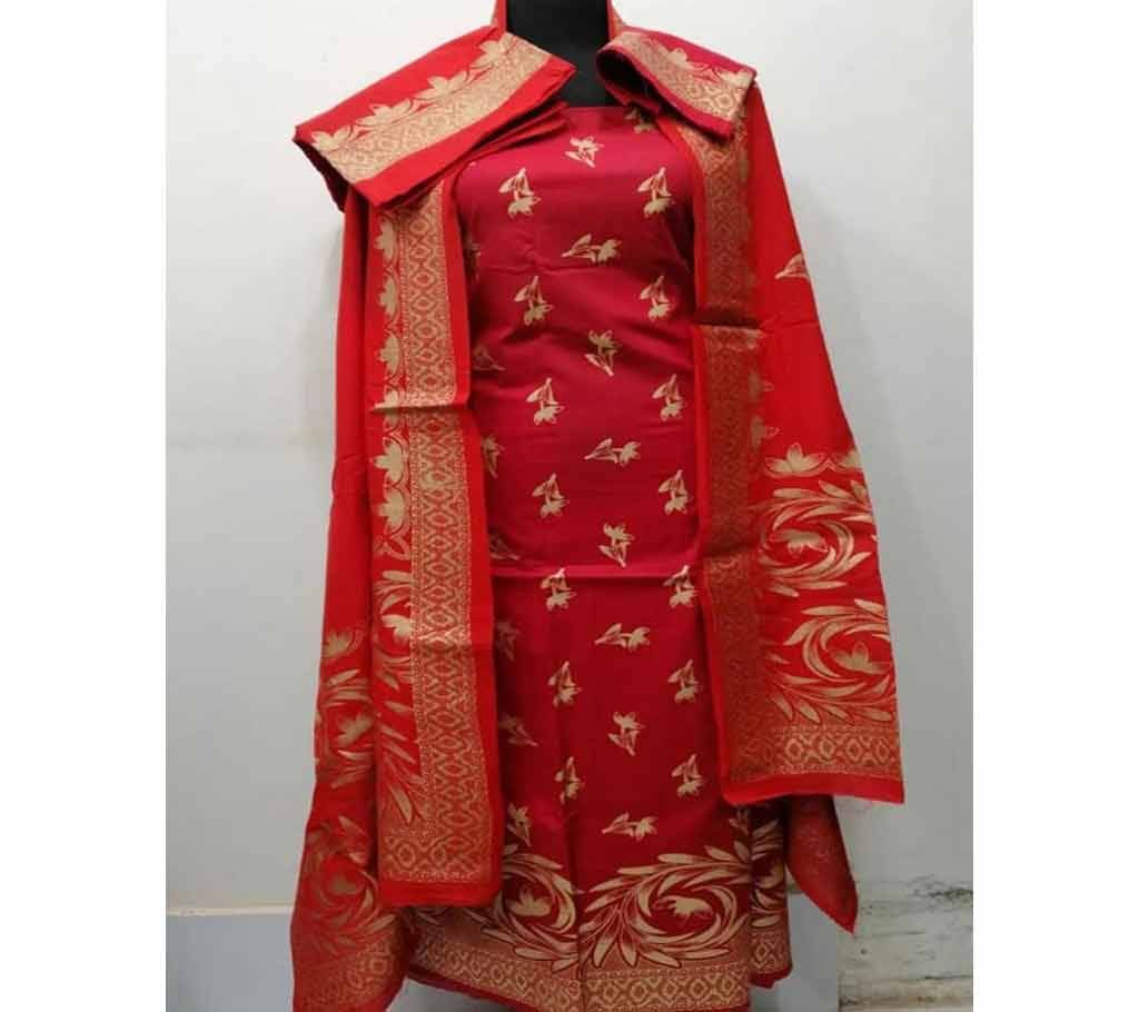 Katan Skin Print Cotton Shalwer Kameez for Women-6