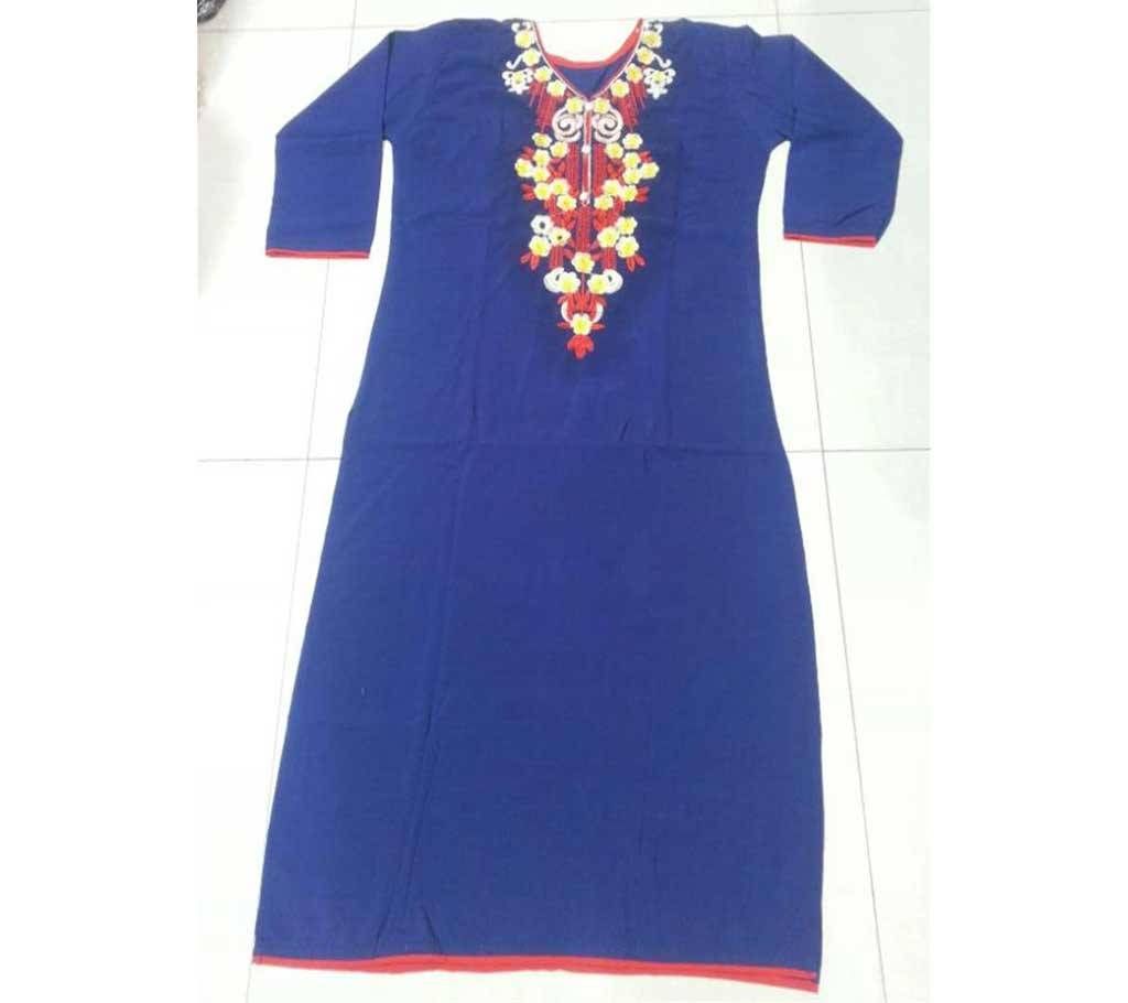 Ladies Stitched Linen Short Kurti