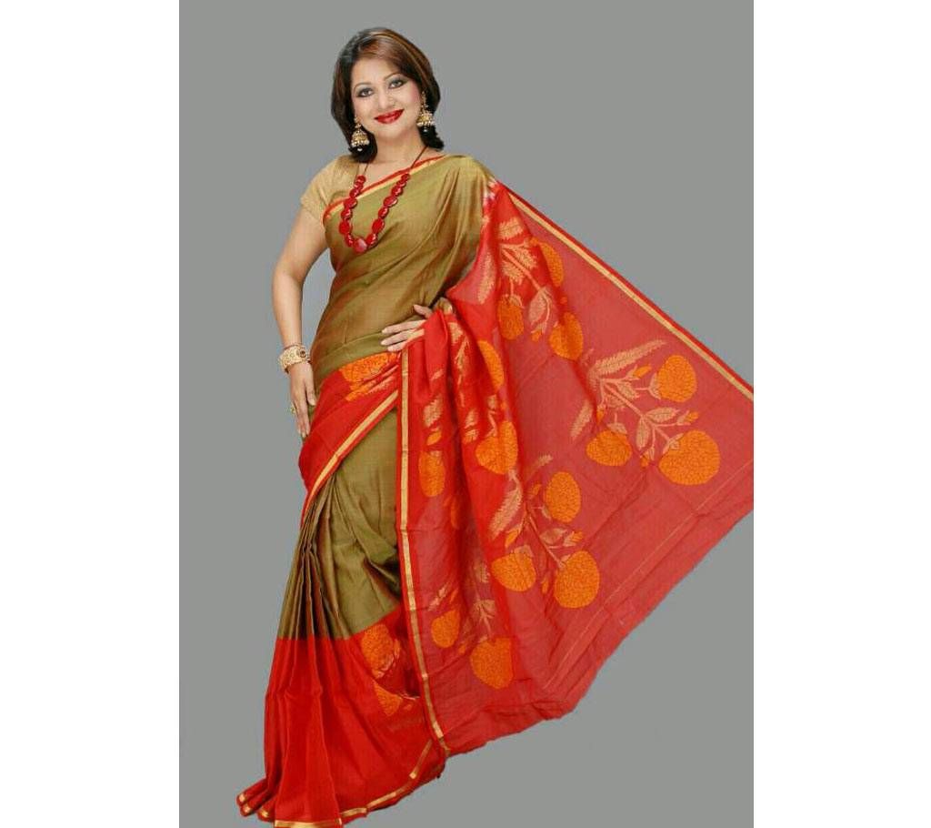 Maslice Moslin Saree with blouse piece 