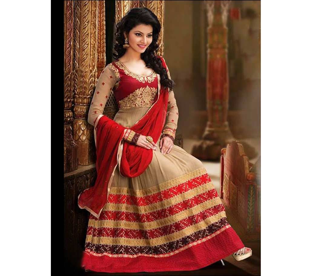 Semi-stitched Embroidery Georgette Three-Piece (Copy)