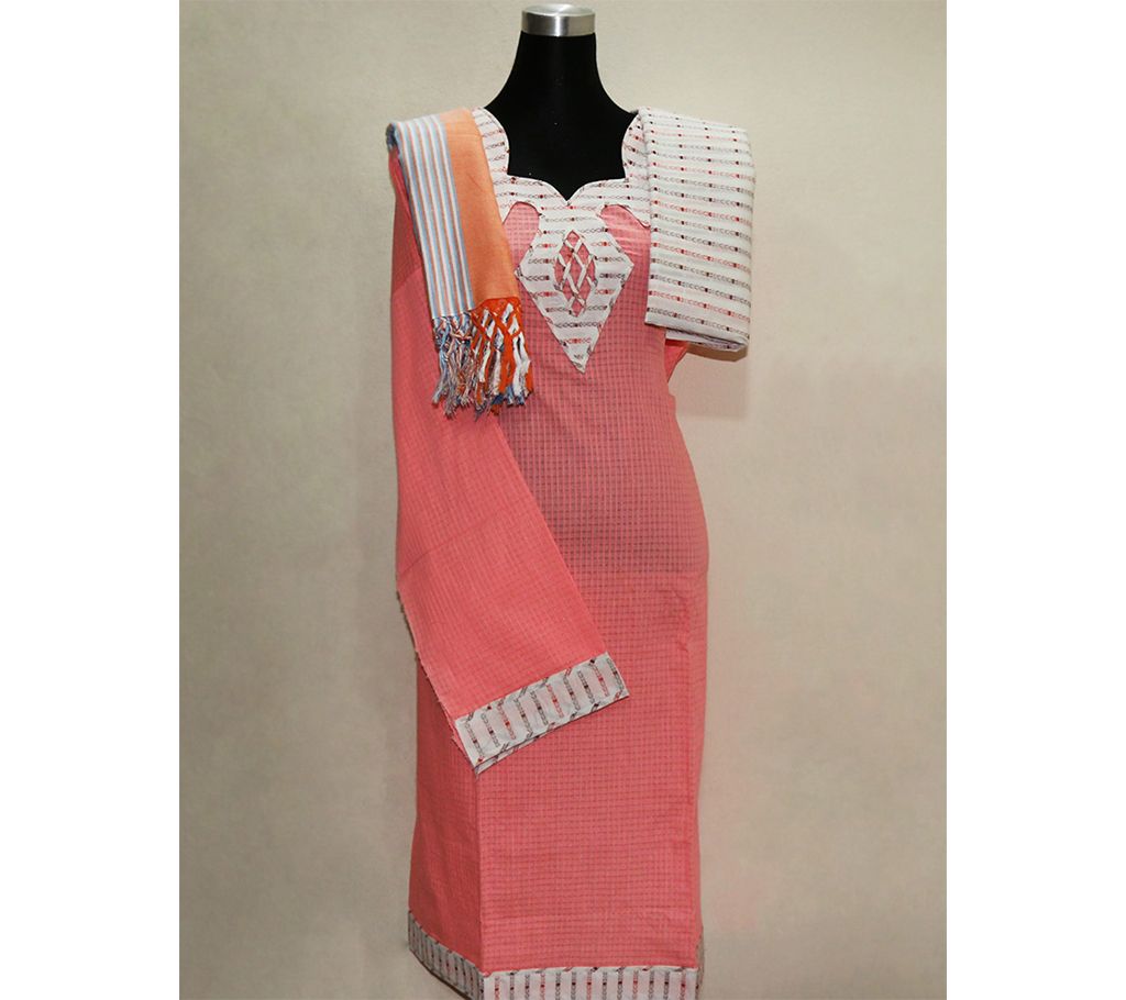 Tat Semi-Stitched Cotton Three Piece