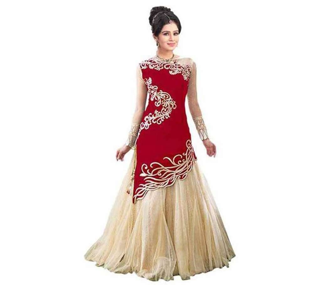 un sitched embroidery Georgette three piece copy 