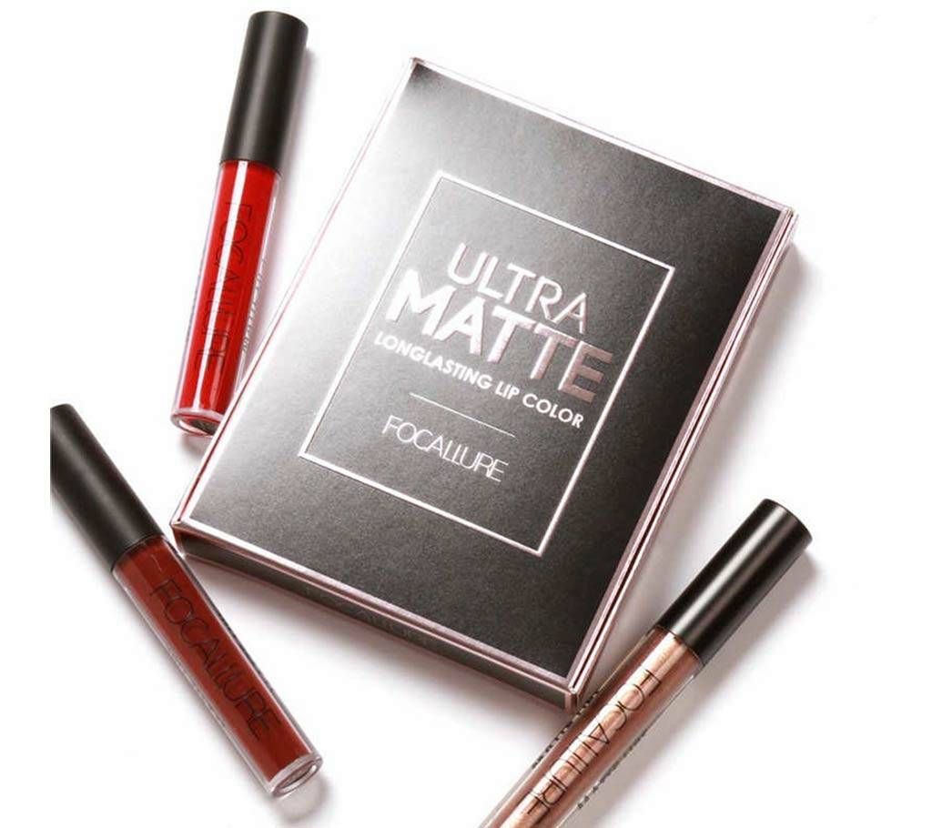 Focallure ultra Liquid Matt Long Lasting Lip Color - 3pieces (UK)