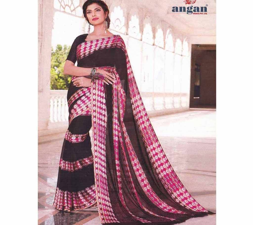 Printed Indian Georgette Silk Sharee