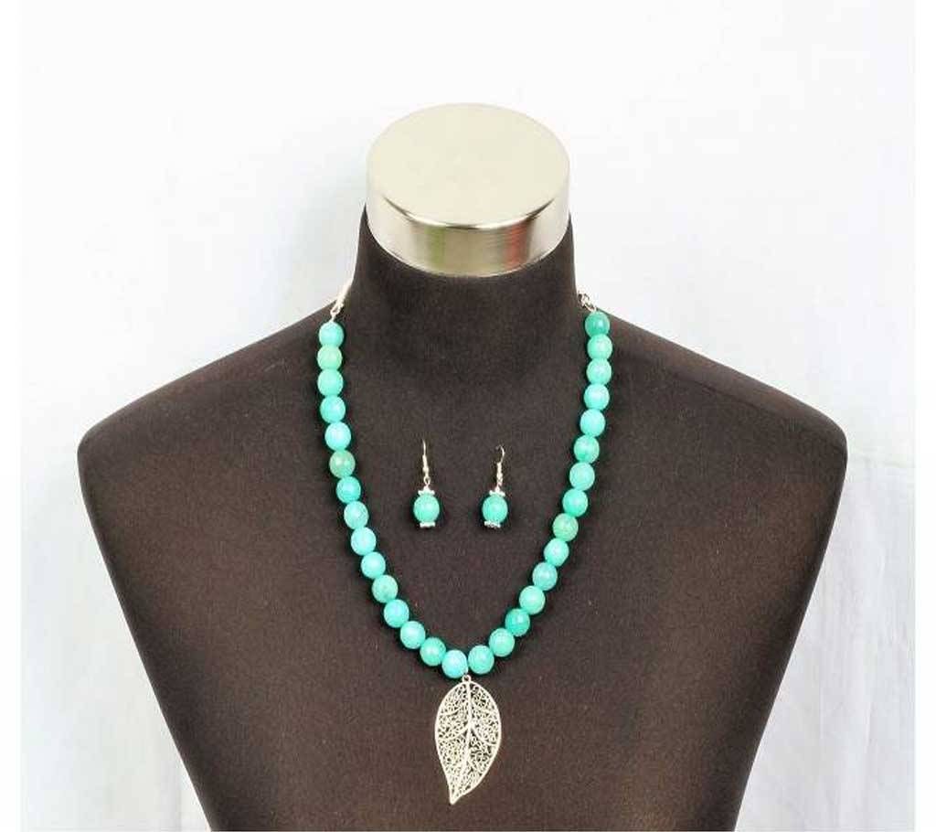 Sea Blue Marble Stone Pendant 