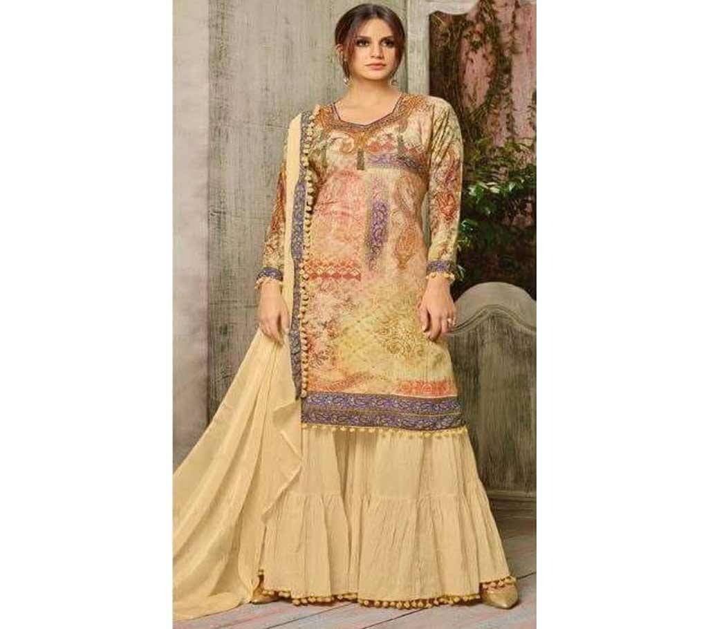 Unstitched Rijwana Muslin Silk Suits