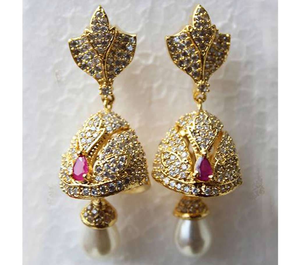 Diamond Cut Jhumka Ear Ring-319