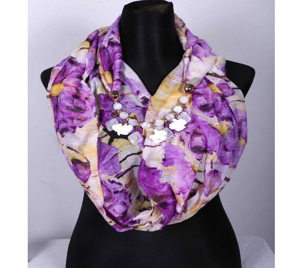 Ladies Hijab/Scarf with Necklace