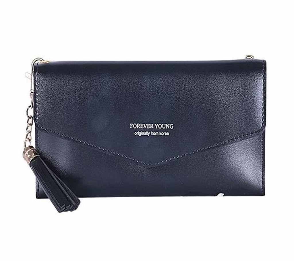 Black Artificial Leather Purse For Women