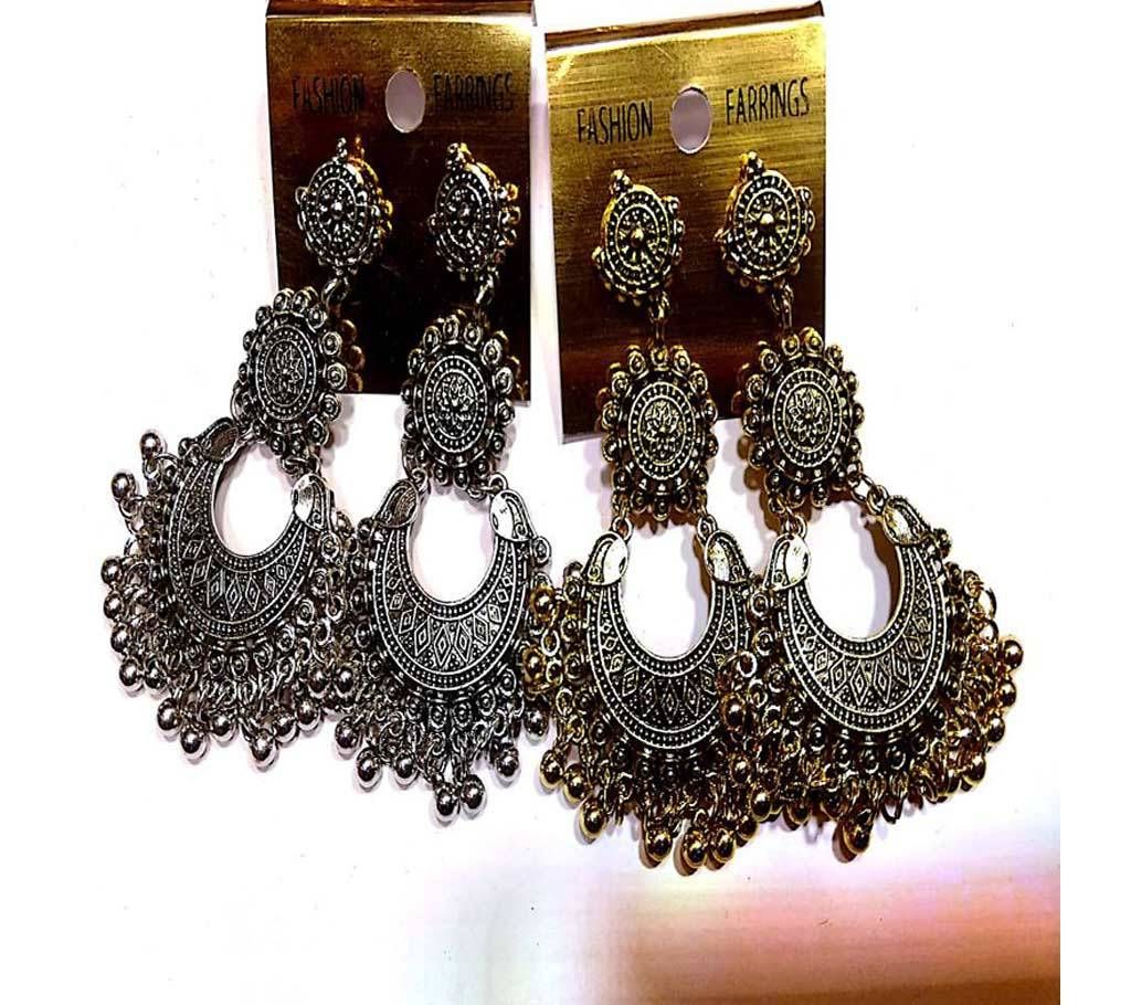 Metal Antique Earring for Women - 1 Pair