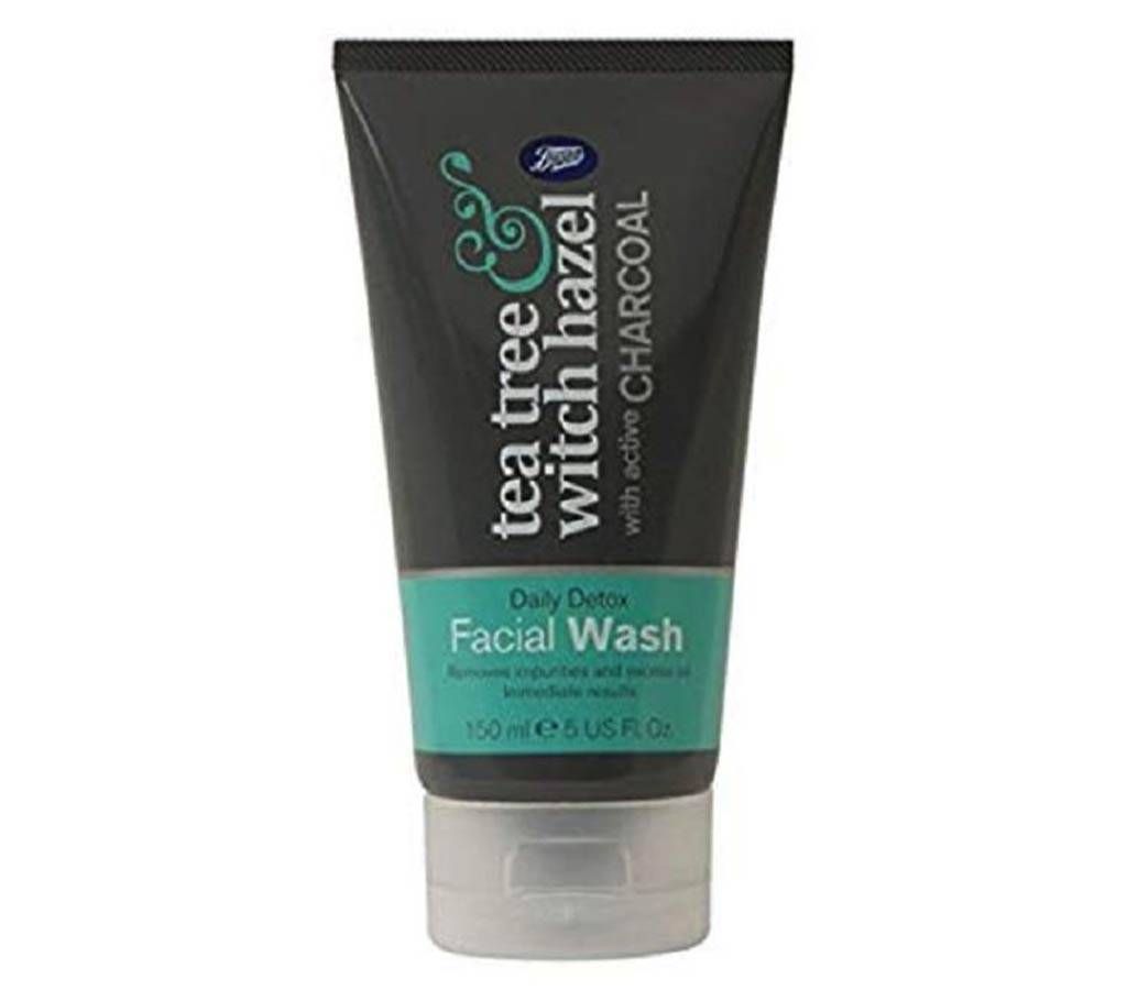 Boots Tea Tree and Witch Hazel Charcoal Facial Wash 150ml - Thailand