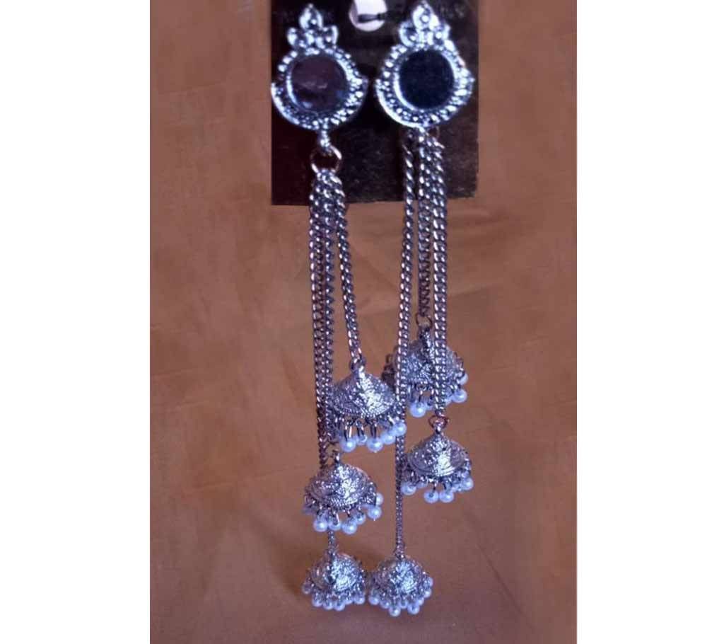 chain jhumka ear ring