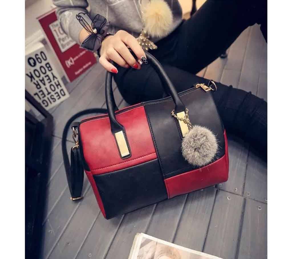 Women tote nice design handbag sidebag (1832 Red & Black)