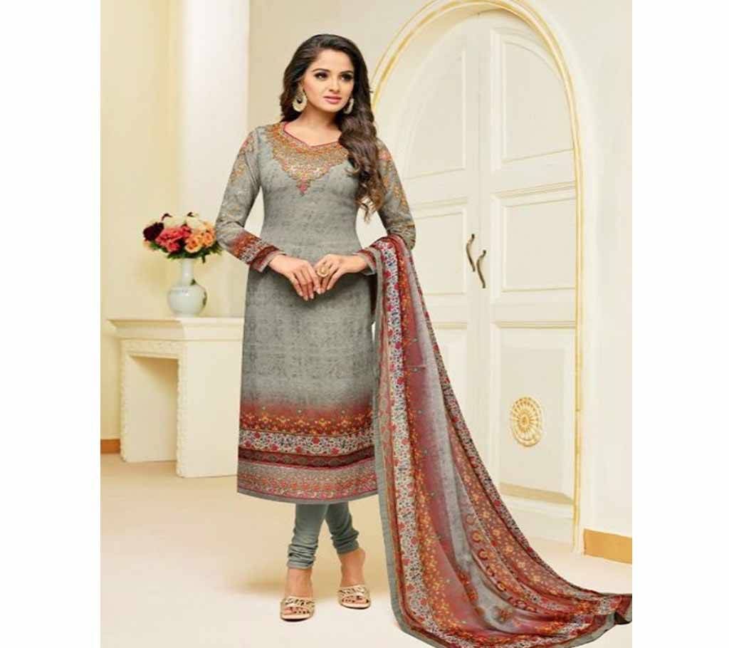 Georgette Digital Print with Embroidery Unstitched Suit 