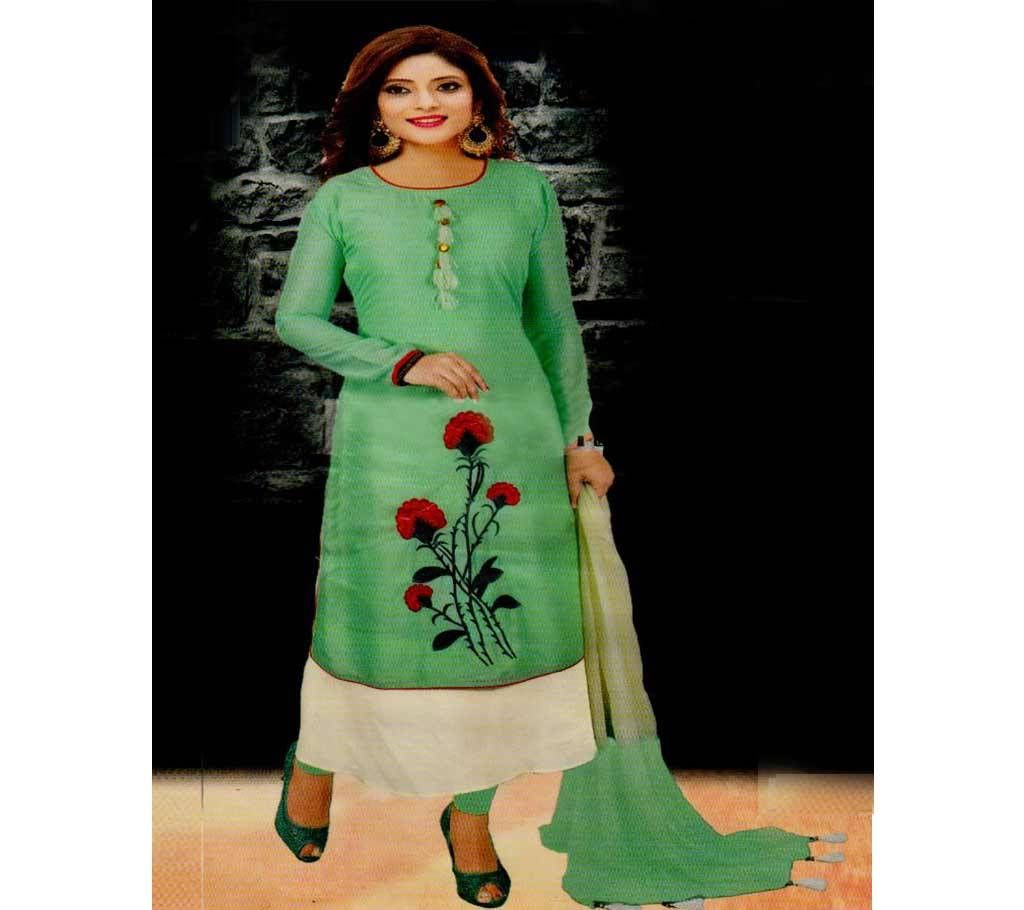 Unstitched Dupatta Cotton Three Piece