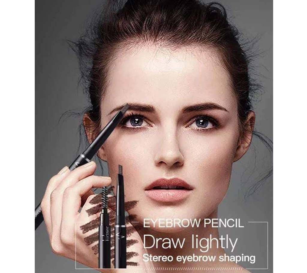 Pudaier double eyebrow brush eyebrow pencil waterproof and sweatproof smooth triangle eyebrow pencil makeup