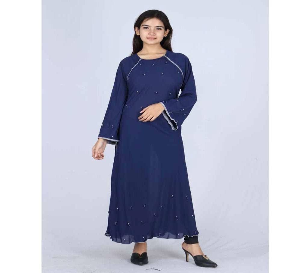 Diamond Georgette Borka (Navy Blue)